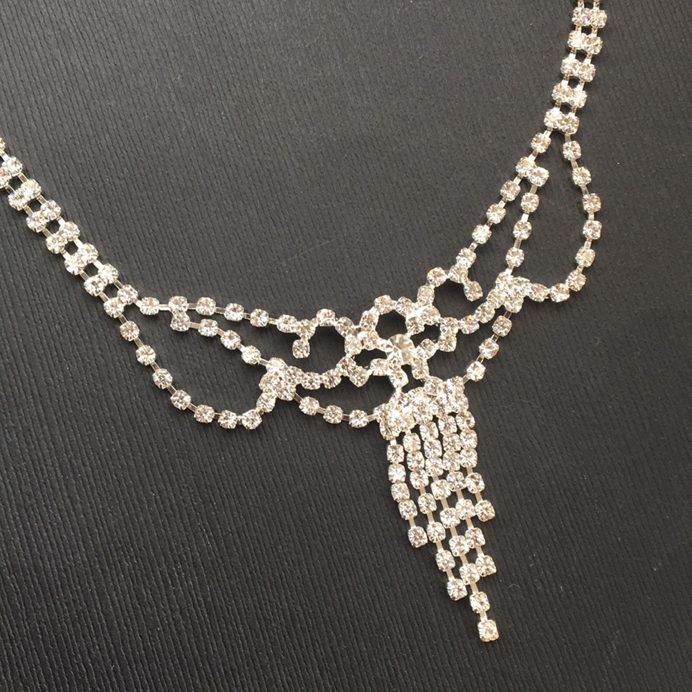 Rhinestone Inspired Sparkly Crystal Necklace.